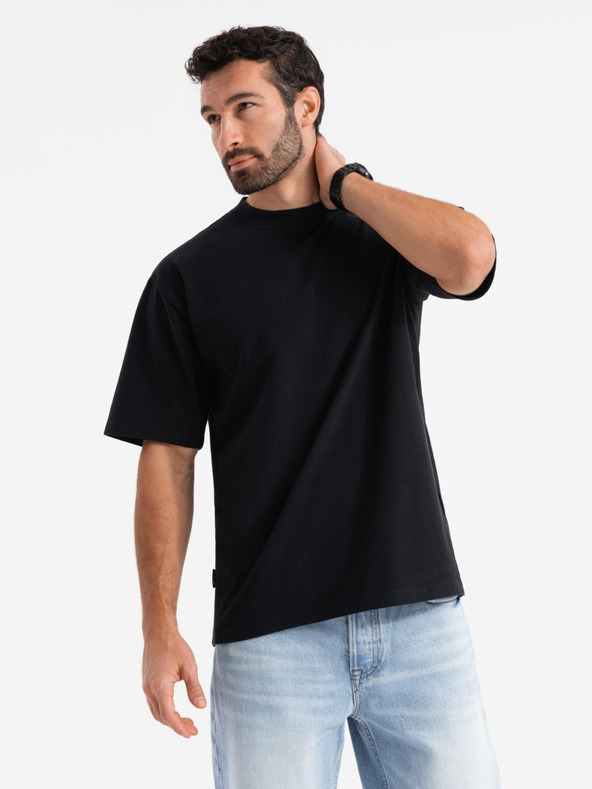 Ombre Clothing Herren-T-Shirt LOOSE FIT mit Tasche schwarz Ombre Clothing