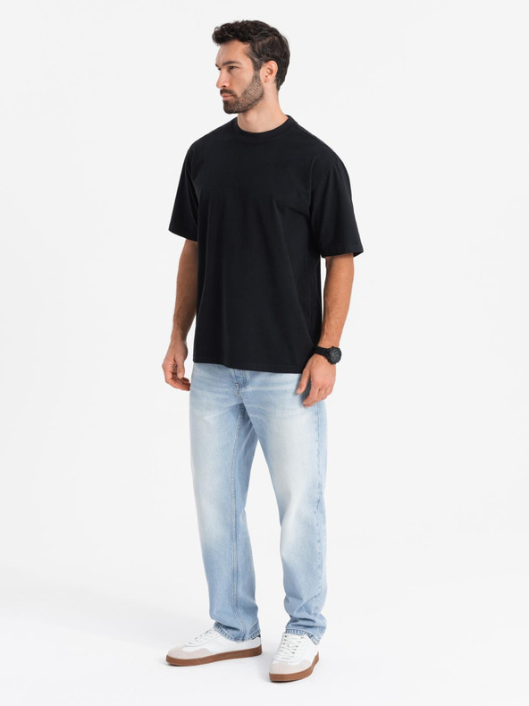 Ombre Clothing Herren-T-Shirt LOOSE FIT mit Tasche schwarz Ombre Clothing
