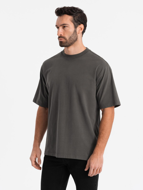 Ombre Clothing Herren-T-Shirt LOOSE FIT mit Tasche khaki Ombre Clothing