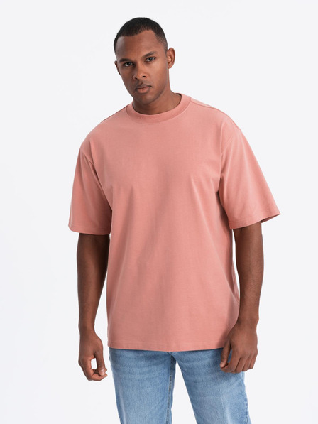 Ombre Clothing Herren LOOSE FIT T-Shirt mit Tasche orange Ombre Clothing
