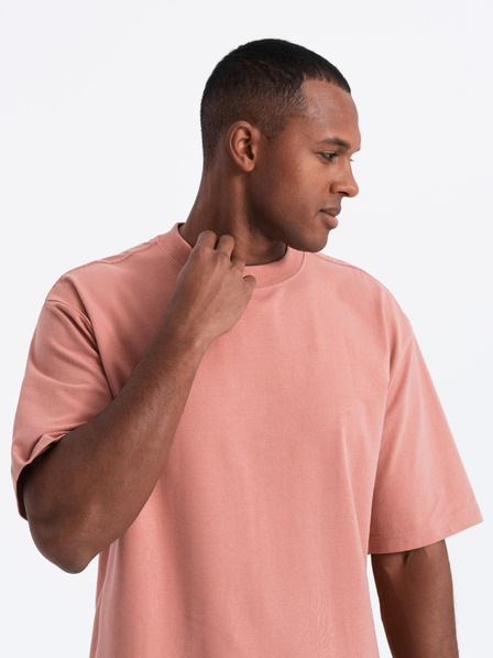 Ombre Clothing Herren LOOSE FIT T-Shirt mit Tasche orange Ombre Clothing