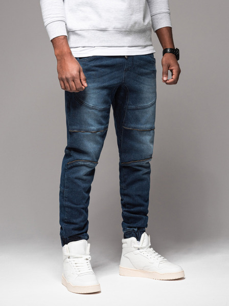 Ombre Clothing Herren Jogginghose mit Cargo-Taschen mit Reißverschluss blau Ombre Clothing