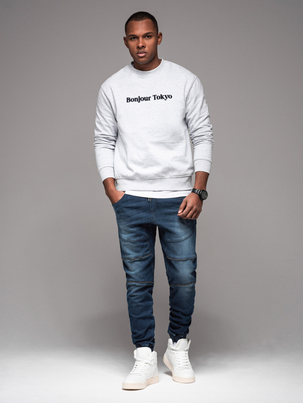 Ombre Clothing Herren Jogginghose mit Cargo-Taschen mit Reißverschluss blau Ombre Clothing