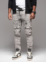 Ombre Clothing Herren JOGGERY Hose mit Reißverschlusstaschen grau Ombre Clothing