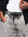 Ombre Clothing Herren JOGGERY Hose mit Reißverschlusstaschen grau Ombre Clothing