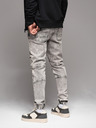 Ombre Clothing Herren JOGGERY Hose mit Reißverschlusstaschen grau Ombre Clothing