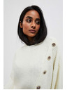 Moodo Weißer Damen Pullover Moodo