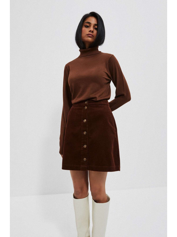 Moodo Brauner Damen-Sweatpants-Rock Moodo