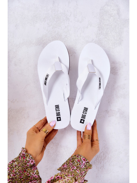 BIG STAR SHOES Damen-Flip-Flops auf dem Keil Big Star weiß