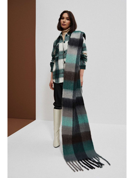 Moodo Moodo Plaid Damenschal Blau Grau
