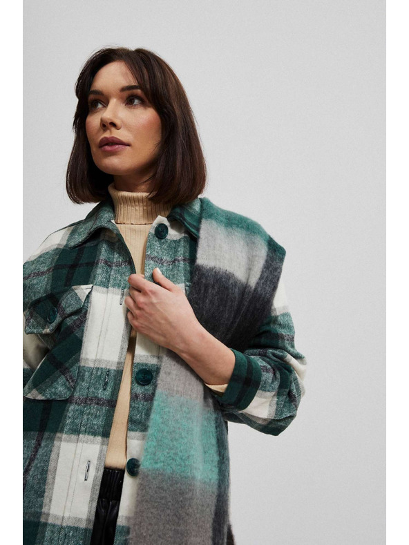 Moodo Moodo Plaid Damenschal Blau Grau
