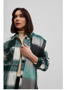 Moodo Moodo Plaid Damenschal Blau Grau