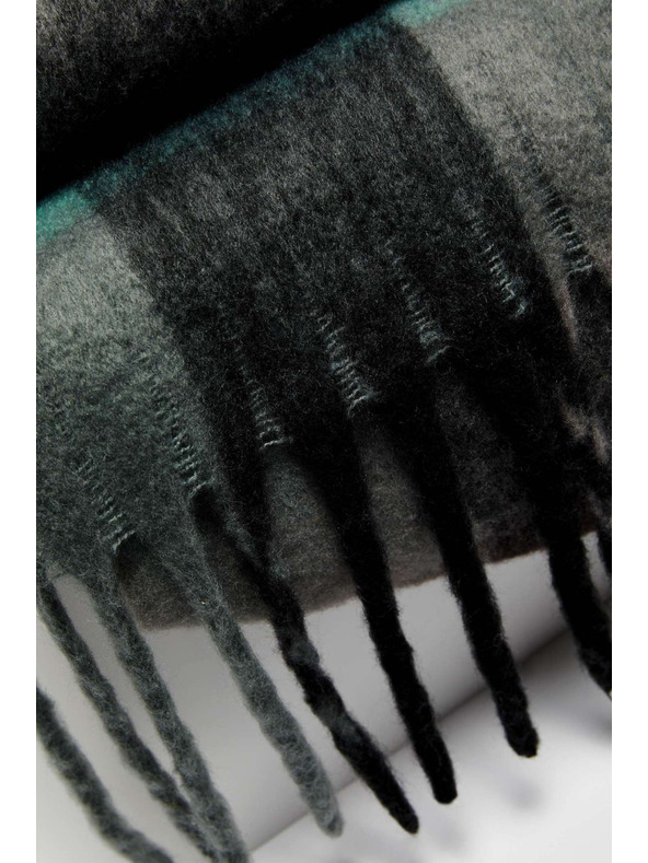 Moodo Moodo Plaid Damenschal Blau Grau