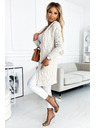 numoco Beige Damen Strickjacke mit Kapuze und Taschen Numoco