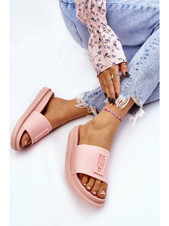 BIG STAR SHOES Damen Big Star Pantoffeln Hellrosa