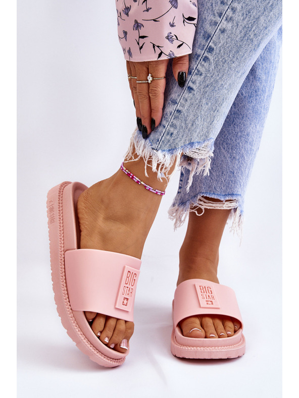 BIG STAR SHOES Damen Big Star Pantoffeln Hellrosa