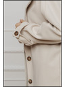 Edoti Beige Damenmantel mit Gürtel Edoti