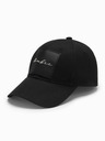 Ombre Clothing Herren-Baseballmütze mit großem Aufnäher schwarz Ombre Clothing