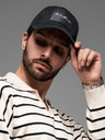 Ombre Clothing Herren-Baseballmütze mit großem Aufnäher schwarz Ombre Clothing