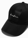 Ombre Clothing Herren-Baseballmütze mit großem Aufnäher schwarz Ombre Clothing