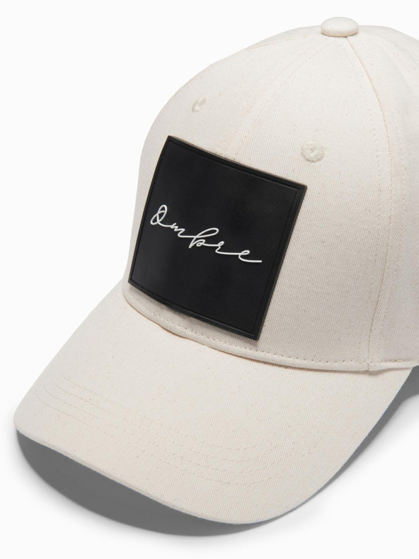 Ombre Clothing Herrenmütze mit großem Aufnäher creme Ombre Clothing