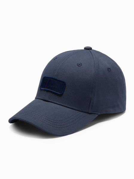 Ombre Clothing Herren-Baseballmütze mit Patch dunkelblau Ombre Clothing