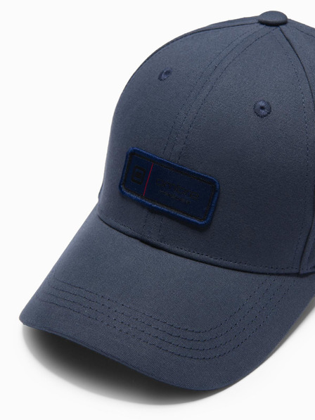 Ombre Clothing Herren-Baseballmütze mit Patch dunkelblau Ombre Clothing