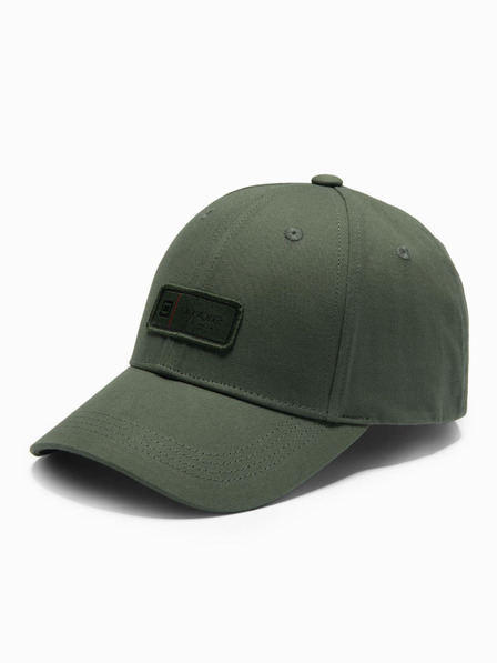 Ombre Clothing Herren-Baseballmütze mit Aufnäher khaki Ombre Clothing