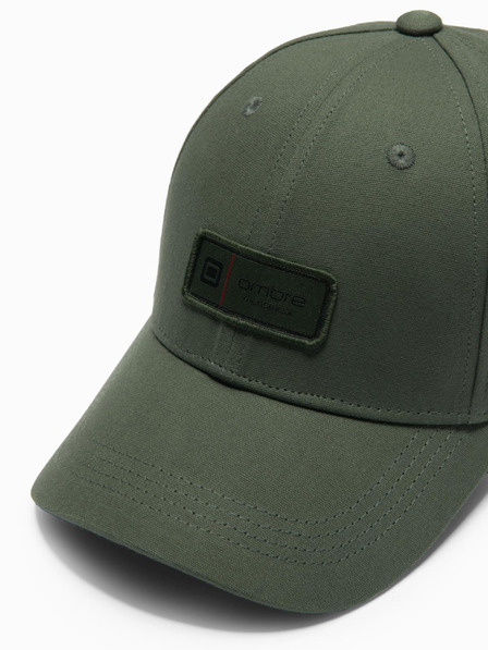 Ombre Clothing Herren-Baseballmütze mit Aufnäher khaki Ombre Clothing