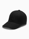 Ombre Clothing Herren-Schirmmütze mit rechteckigem Aufnäher schwarz Ombre Clothing