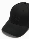 Ombre Clothing Herren-Schirmmütze mit rechteckigem Aufnäher schwarz Ombre Clothing