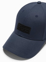 Ombre Clothing Herren-Baseballmütze mit rechteckigem Aufnäher dunkelblau Ombre Clothing