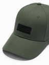 Ombre Clothing Herren-Baseballmütze mit rechteckigem Aufnäher grün Ombre Clothing