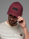 Ombre Clothing Herren-Baseballmütze mit rechteckigem Aufnäher bordeauxfarben Ombre Clothing
