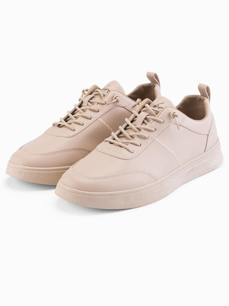 Ombre Clothing Unisex Herren Eco Nubuck Freizeitschuhe beige Ombre Kleidung