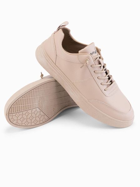 Ombre Clothing Unisex Herren Eco Nubuck Freizeitschuhe beige Ombre Kleidung