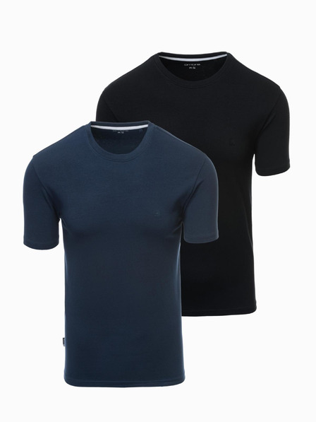Ombre Clothing Dreierpack Herren-T-Shirts aus Baumwolle BASIC mit Rundhalsausschnitt Ombre Clothing