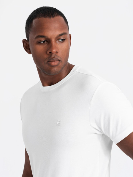 Ombre Clothing Dreierpack Herren-T-Shirts aus Baumwolle BASIC mit Rundhalsausschnitt Ombre Clothing