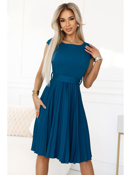 numoco Numoco Classic Strappy Short Sleeve Dress mit Gürtel