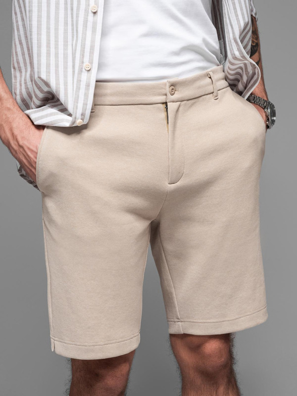 Ombre Clothing Herren Baumwoll-Trainingsanzug BASIC beige Ombre Kleidung