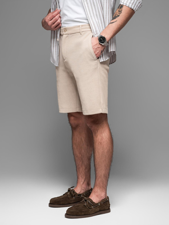 Ombre Clothing Herren Baumwoll-Trainingsanzug BASIC beige Ombre Kleidung