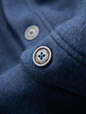 Ombre Clothing Herren Kapuzenpullover mit Knopfleiste blau Ombre Clothing