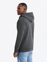 Ombre Clothing Herren Kapuzenpulli mit Knöpfen - graphit melange V4 OM-SSZP-0186 Ombre Clothing