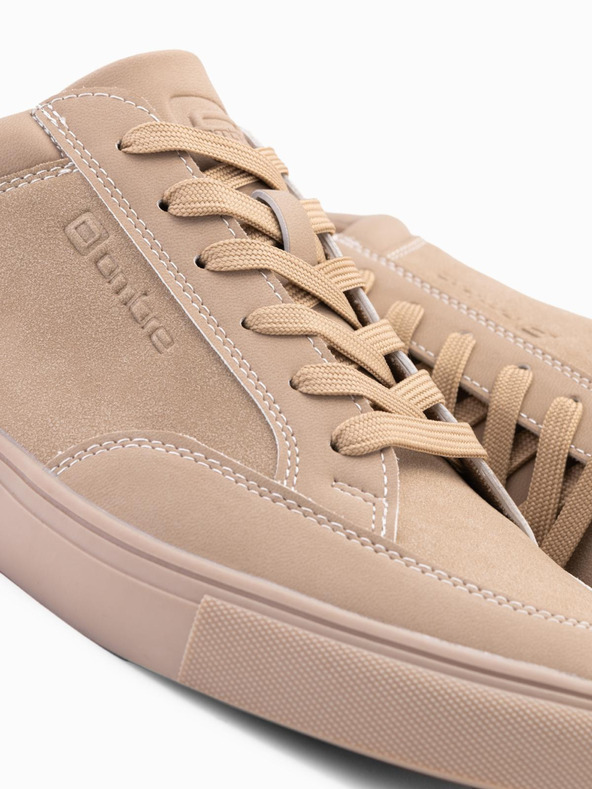 Ombre Clothing Einfarbige Herrenschuhe im Streetwear-Stil beige Ombre Clothing