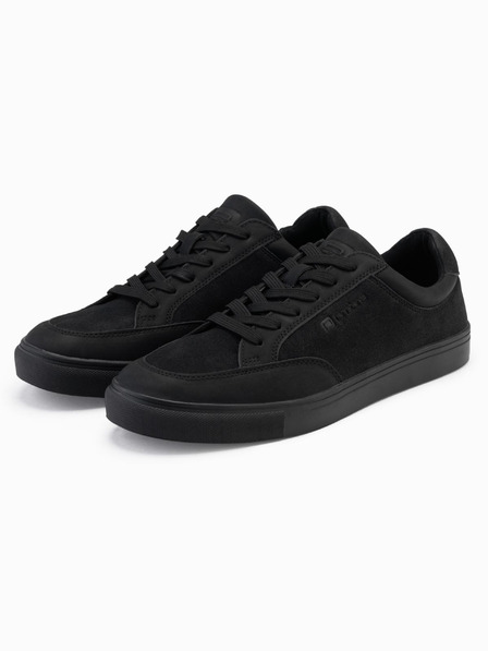 Ombre Clothing Einfarbige Herrenschuhe im Streetwear-Stil schwarz Ombre Clothing