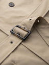 Ombre Clothing Eleganter Herren SLIM FIT Mantel mit Gürtel beige Ombre Kleidung