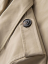 Ombre Clothing Eleganter Herren SLIM FIT Mantel mit Gürtel beige Ombre Kleidung