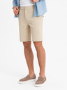 Ombre Clothing Herren SLIM FIT kurze Shorts in strukturiertem Melange-Strick beige Ombre Kleidung