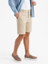 Ombre Clothing Herren SLIM FIT kurze Shorts in strukturiertem Melange-Strick beige Ombre Kleidung