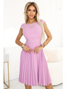 numoco Klassisches kurzärmeliges Trägerkleid mit Gürtel - Numoco